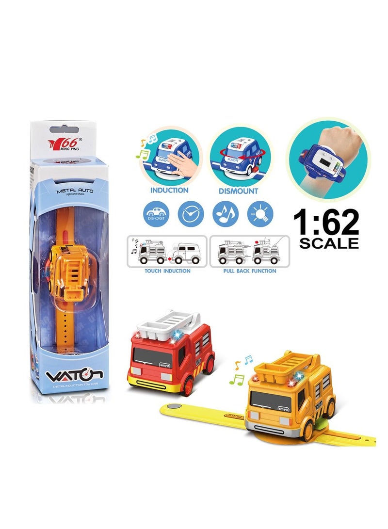 STEM 1:62 Alloy Watch Q Version Car Interactive Induction with Light Music- Assorted Color  - Image 4