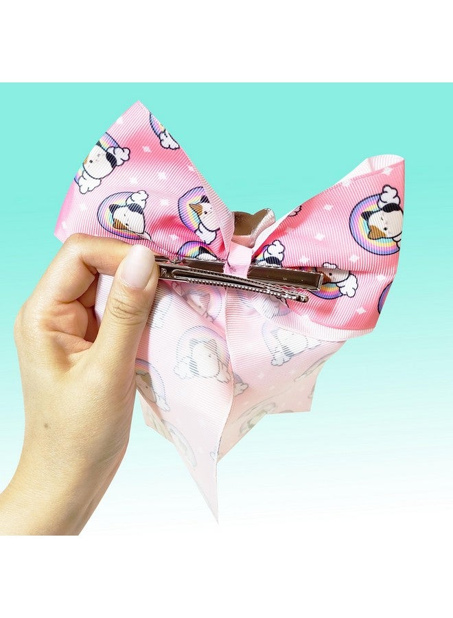 Luv Her Cute Squishmallows Hair Bows For Girls - One Large Squishmallows Printed Hair Bow With A Charm Featuring Your Favorite Character - Alligator Clip - Birthday Gift For Girls Ages 3+ - Image 3