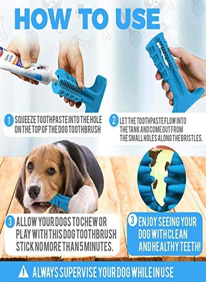 Western Era Dog Toothbrush Stick Dog Chew Tooth Cleaner Puppy Dental Care Brushing Stick Natural Rubber Bite Resistant Chew Toys for Dogs Pet Oral Care (Random) - Image 4