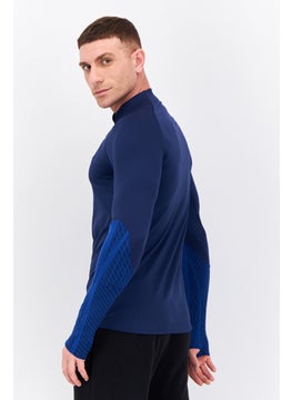 Nike Men Slim Fit Long Sleeves Football France Strike Drill Jersey, Navy  - Image 2