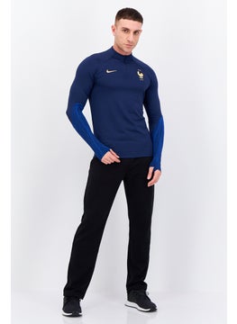 Nike Men Slim Fit Long Sleeves Football France Strike Drill Jersey, Navy  - Image 4