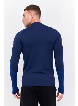 Nike Men Slim Fit Long Sleeves Football France Strike Drill Jersey, Navy  - Image 3