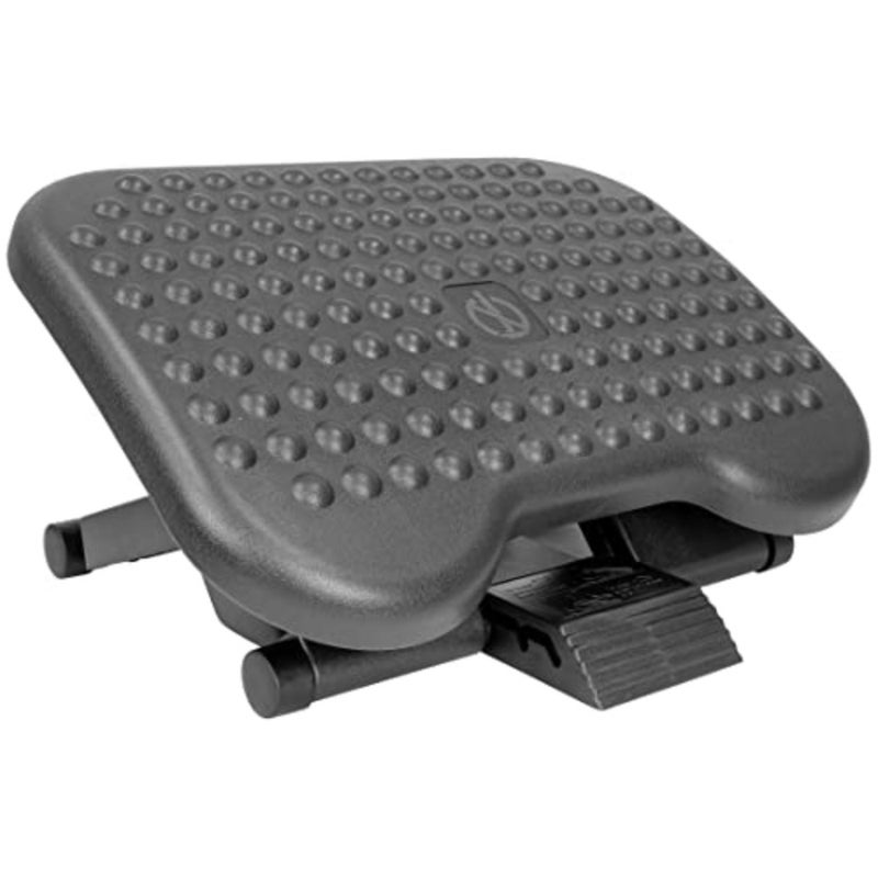 Ergonomic Under Desk Footrest Height Adjustable Office Foot Rest with 3 Levels Tilting Stool Home Massage Surface for improved Circulation, Black 1 count Pack of 1 MI-7801 - Image 1