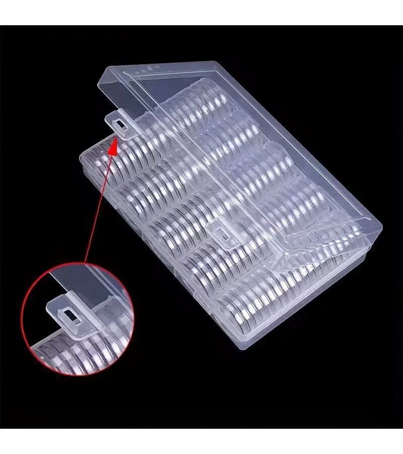 High End 101 Pieces Small Round Boxes with Large Storage Box Transparent Coin Protection - Image 4