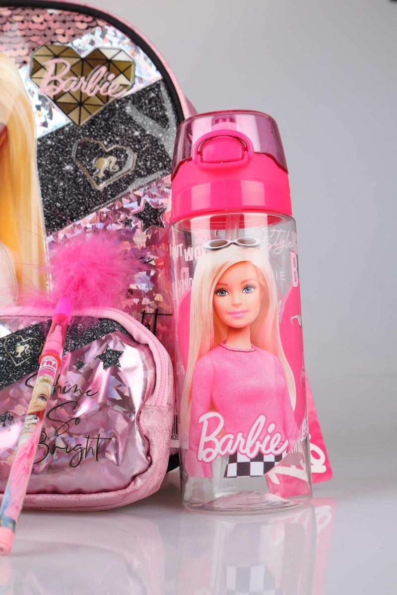 Barbie Licensed Mysterious Glitter Collection Kindergarten and Pencil Bag, Water Bottle, Lunch Box Stationery Set  - Image 5