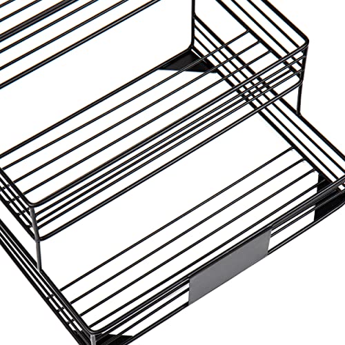 Mind Reader Coffee Syrup Station, Coffee Bar Accessories, Countertop Organizer, Kitchen, Metal, 14"L x 12"W x 15.5"H, Black - Image 4