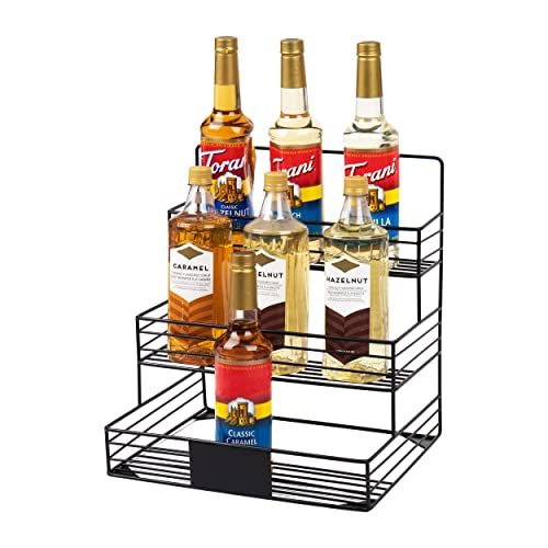 Mind Reader Coffee Syrup Station, Coffee Bar Accessories, Countertop Organizer, Kitchen, Metal, 14"L x 12"W x 15.5"H, Black - Image 5