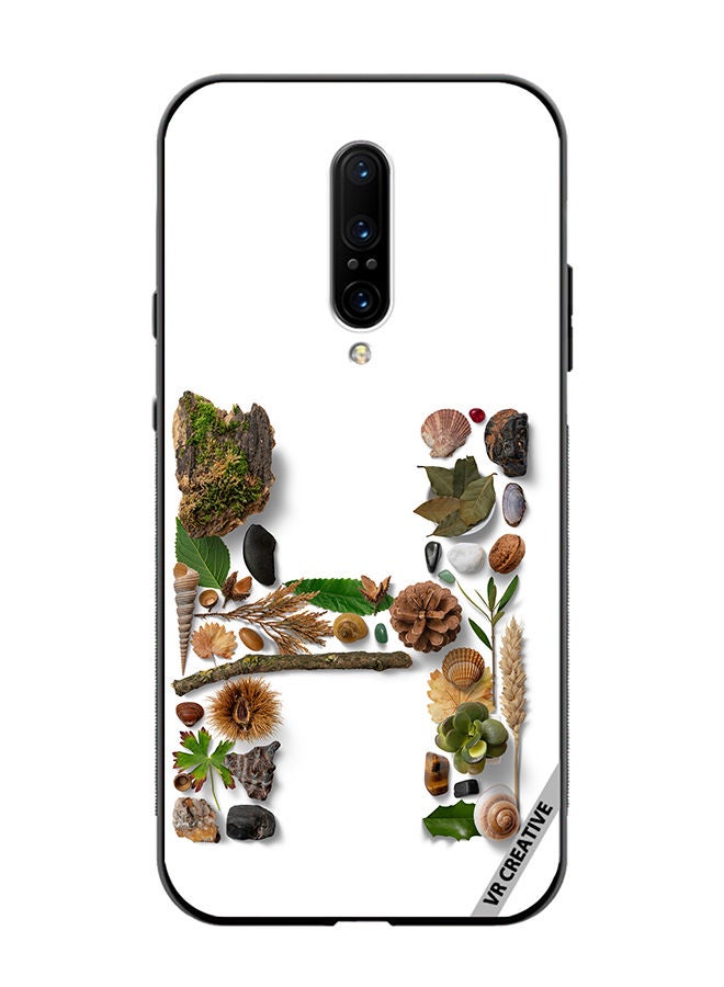 VR CREATIVE Protective Case Cover For OnePlus 7 Pro Alphabet H Design Multicolour - Image 1