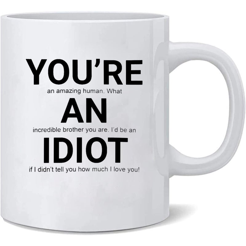 Kwieema Brother Gift Brother Coffee Mug Birthday Christmas Gifts from Sister Fathers Day Gifts Coffee Mugs