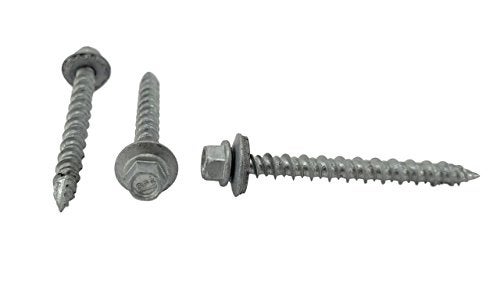 Chenango Supply #10 x 2" Hex Washer Head Metal Roof Screw *(Multiple Sizes in Listing)* Self Starting/self Tapping Metal to Wood, Sheet Metal Roofing, siding Screws with EPDM Washer Seal. 100 PCS (#10 x 2") - Image 3