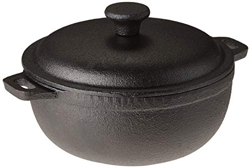 Old Mountain Pre-Seasoned Cast Iron 2 Cup Mini Dutch Oven, 6.75 inch Length - Image 1