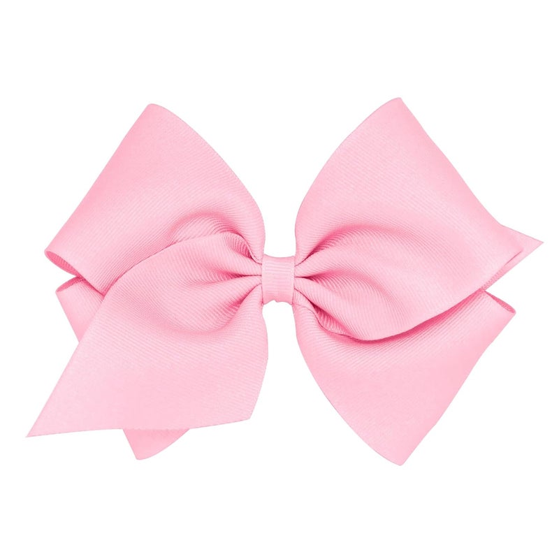 Wee Ones Girls' Mini King Grosgrain Hair Bow, Pearl White, Mini King - Image 1