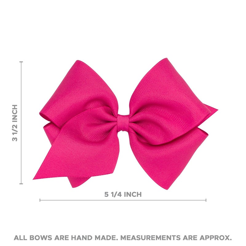 Wee Ones Girls' Mini King Grosgrain Hair Bow, Pearl White, Mini King - Image 5