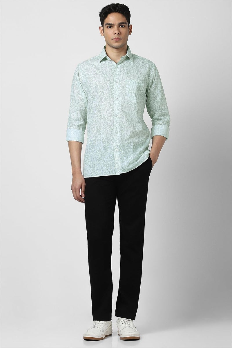 Van Heusen Men's Regular Fit Shirt (VHSFFCUB603043_Light Green - Image 5