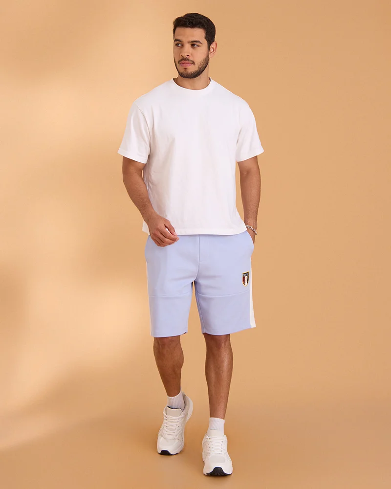 Redtag Men Blue Embellished Shorts