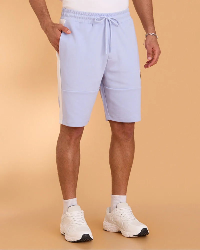 Redtag Men Blue Embellished Shorts