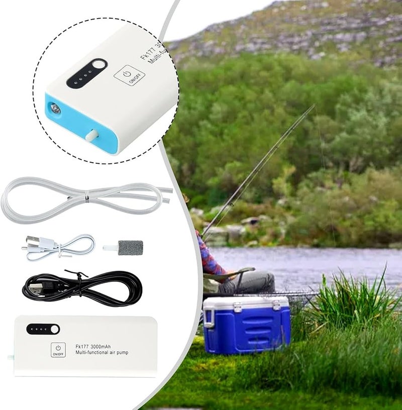 USB Charging Portable Fishing Aerator Air Pump For Outdoor Fishing And Aquarium Oxygen Bubbler - Image 4