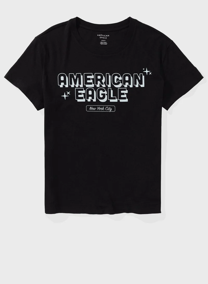 امريكان ايجل Crew Neck Boyfriend T-Shirt