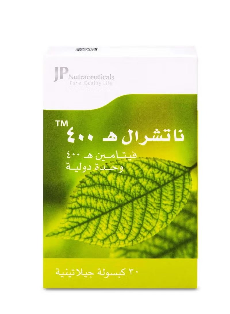 JP Natural Vitamin E 400 IU 30 Capsules