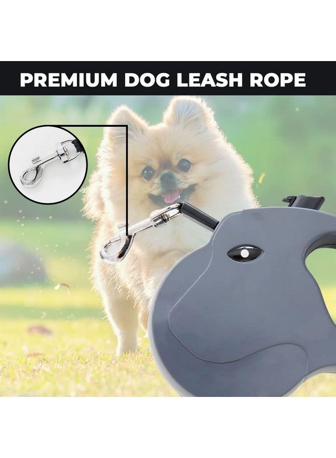 هارتس مقود قابل للسحب للكلاب | زر واحد للكسر مع قفل أمان | مقبض أوتوماتيكي غير قابل للانزلاق | Windog-1092 | مقبض مبطن ناعم لقبضة مريحة | ملحق تدريب الحيوانات الأليفة والمشي | رمادي - Image 4