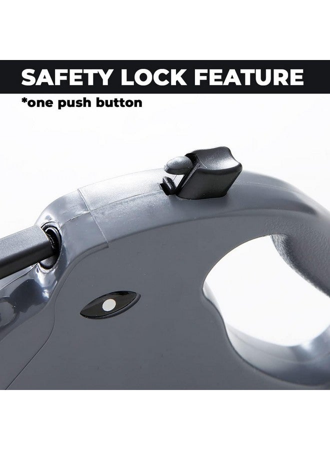 هارتس مقود قابل للسحب للكلاب | زر واحد للكسر مع قفل أمان | مقبض أوتوماتيكي غير قابل للانزلاق | Windog-1092 | مقبض مبطن ناعم لقبضة مريحة | ملحق تدريب الحيوانات الأليفة والمشي | رمادي - Image 5