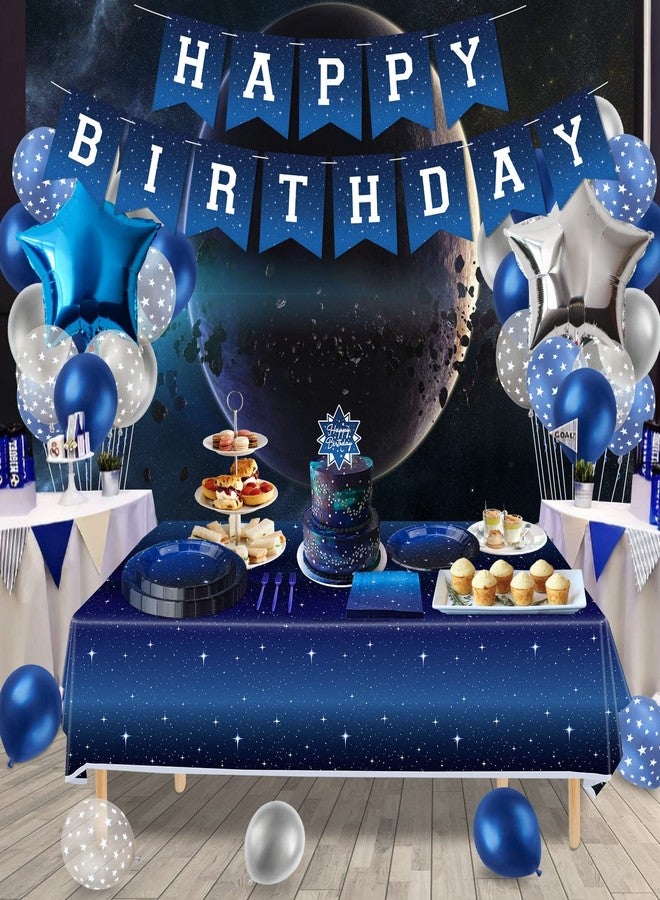 Inspireyee 160 Pack Space Galaxy Party Supplies Ramadan Party Decoration Starry Night Tableware Set Outer Space Plate Solar System Planet Napkins Galaxy Planet Theme Birthday Party Decorations Serves 40 - Image 5