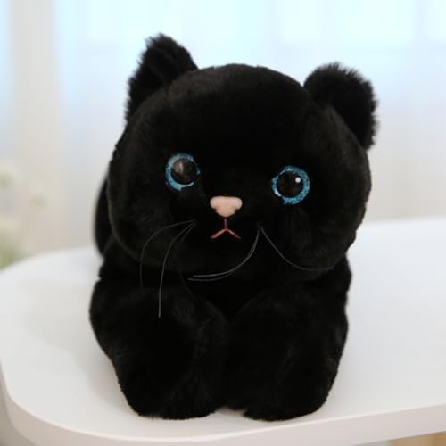 SNOWOLF Cat Stuffed Animals Weighted Plush Toy 197 Realistic Black Cat Plushie Kawaii Toys Soft Ginger Cat Kitten Doll Gift for Boys Girls Birthday Christmas 11 LBs - Image 5