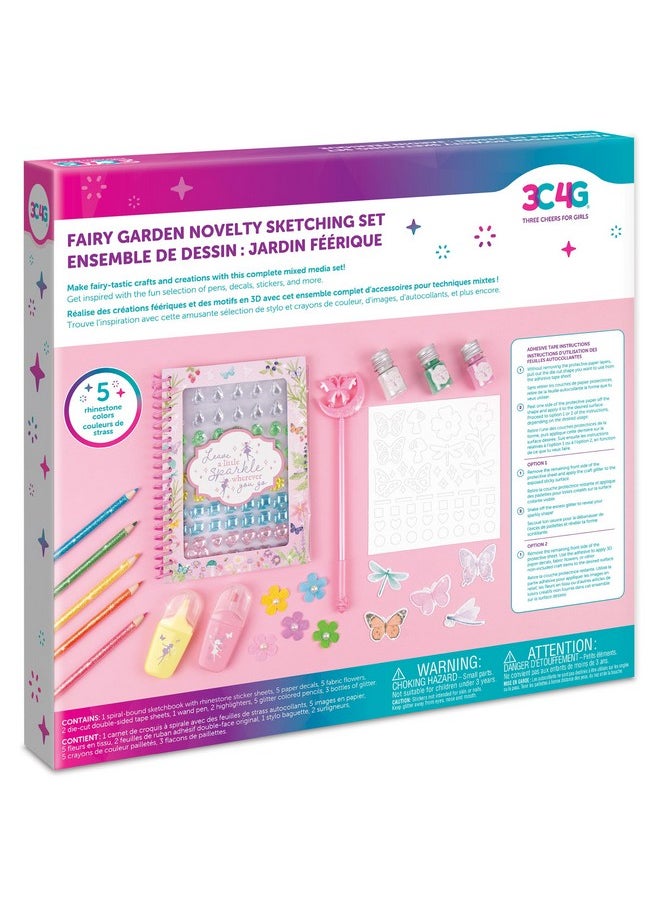 Make It Real Make It Real 3C4G: Fairy Garden Novelty Sketching Set - 24 pcs, Create Crafts & 3D Artworks, Mixed Media Set, Tweens, Girls & Kids Ages 8+, Three Cheers for Girls  - Image 3