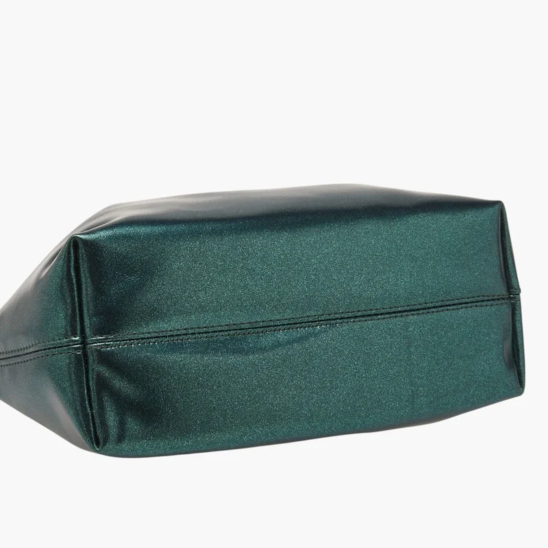 Flora Bella By Shoexpress GREEN Women's Logo Embossed Tote Bag with Detachable Strap and Snap Button Closure Ramadan Collection for Women | Best Price UAE