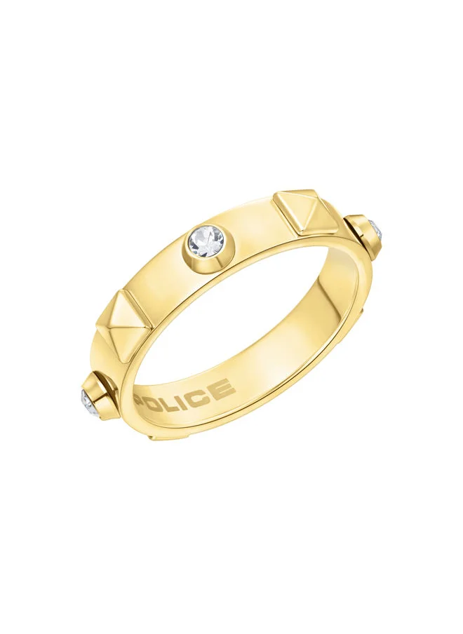 POLICE Fizzy Finger Ring for Women Gold Plating with crystals