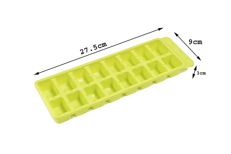 Homfine Iceberg Ice Tray Combo Set of 2 Pcs Freezer Safe BPA Free Plastic 16 Ice Cube Trays (Assorted Colour) - Image 2