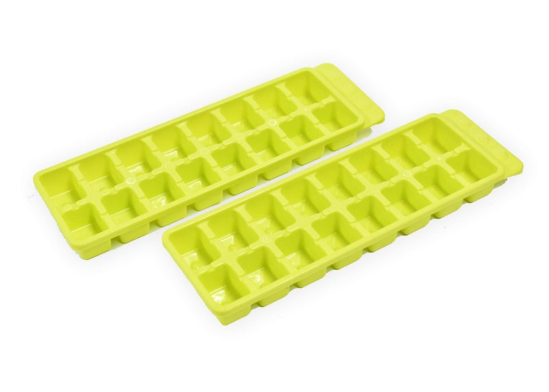 Homfine Iceberg Ice Tray Combo Set of 2 Pcs Freezer Safe BPA Free Plastic 16 Ice Cube Trays (Assorted Colour) - Image 1