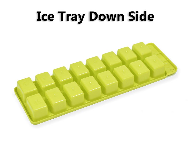 Homfine Iceberg Ice Tray Combo Set of 2 Pcs Freezer Safe BPA Free Plastic 16 Ice Cube Trays (Assorted Colour) - Image 3