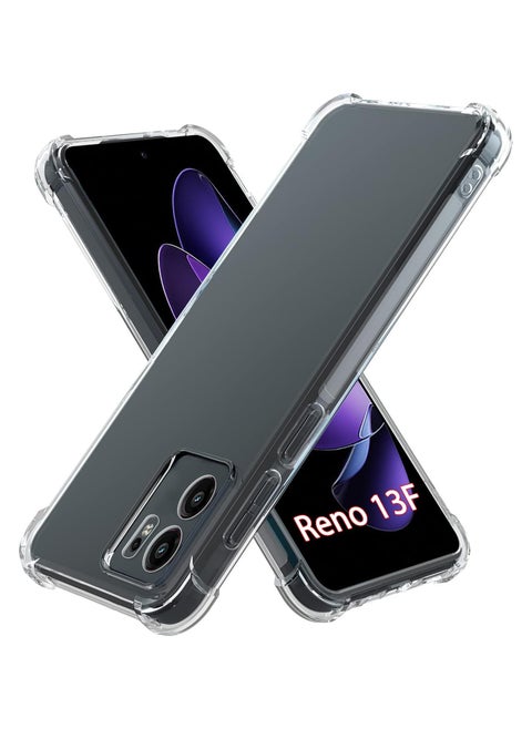 Phone Case For Oppo Reno13 F Crystal Clear Ultra Slim Anti Scratch Shockproof Protective TPU Back Cover