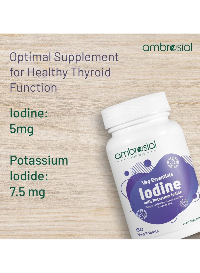 ambrosial Iodine With Potassium Iodide Support Metabolism Food Supplement 60 Tablets- Pack Of 2 - Image 4