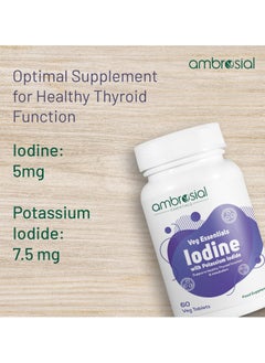 Iodine With Potassium Iodide Support Healthy Thyroid Function & Metabolism Food Supplement 60 Tablets- Pack Of 2 - pzsku/ZDBE4E6D257191AD1BD4AZ/45/_/1704702194/a423da9e-299e-4ace-8f3f-d9613cccf322