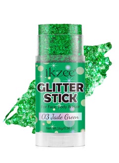 IKZEE Body Glitter Gel Stick for Women & Girls Easy to Apply & Remove Festival Glitter Liquid Eyeshadow Mermaid Sequins Chunky Glitter Gel Cosmetic for Body Face Hair Nails Makeup No.03  - Image 1