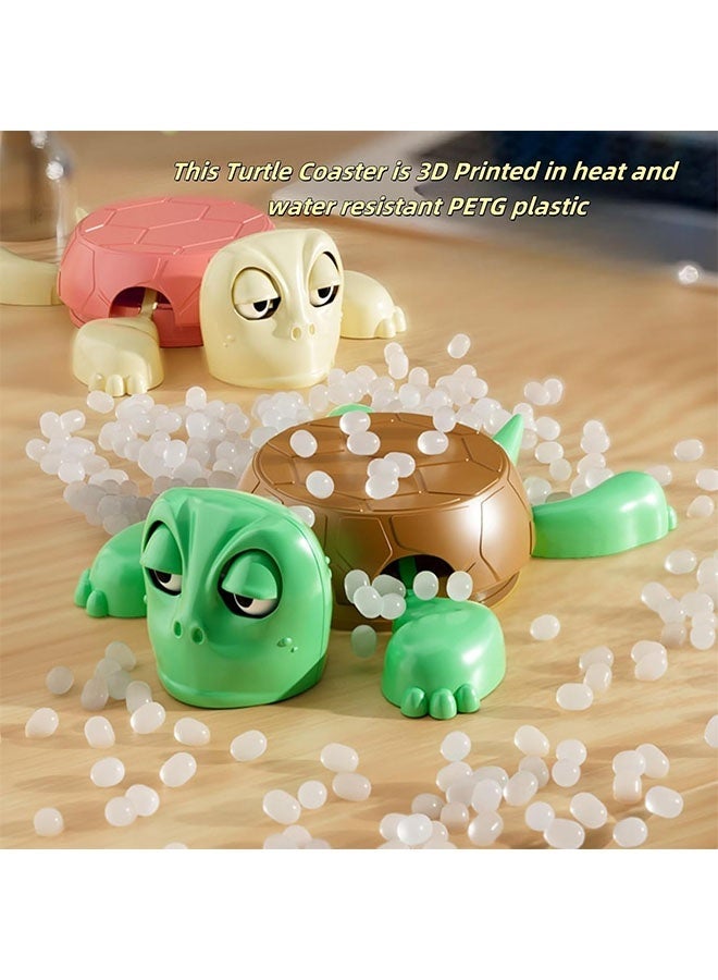 ZVEV 3D Funny Turtle Coaster - Non-Slip Waterproof Cup Mat for Drinks, Unique Eco-Friendly Desk Decor for Home, Office, Party Gifts - Image 3