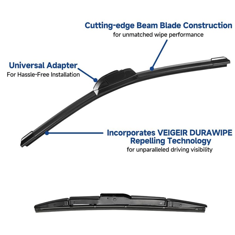 VEIGEIR 3 Pack Windshield Wiper Blades Compatible With Honda CRV CR-V 2012 2013 2014 2015 2016 Original Factory Quality Front Rear Wipers Blade Set for My Car - 26" 16" 13" - Image 2