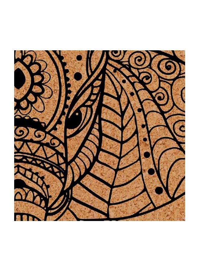 Grip Premium 5Mm Natural Cork Yoga Mat Non Slip & Eco Friendly Fitness Mat Non Toxic Workout Mat With Carrying Strap For Outdoor Yoga Pilates & Exercise - Elephant Design (72 X 24 Inch) - Image 3