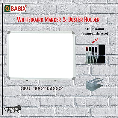OBASIX® White Board Marker & Duster Holder Aluminium Natural Finesse - Image 5