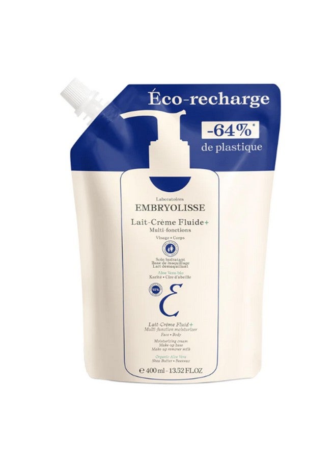 Embryolisse Lait Creme Fluid+ Face & Body Cream Refill. Natural Lightweight Moisturizer for All Skin Types. Hydrating Lotion with Shea Butter & Aloe Vera, 13.52 Fl Oz - Image 1