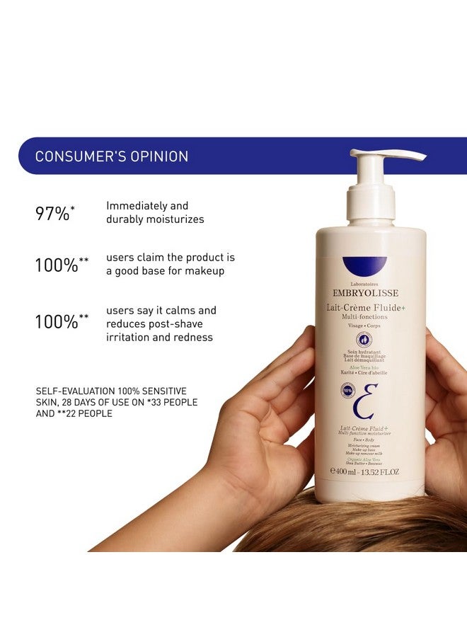 Embryolisse Lait Creme Fluid+ Face & Body Cream Refill. Natural Lightweight Moisturizer for All Skin Types. Hydrating Lotion with Shea Butter & Aloe Vera, 13.52 Fl Oz - Image 5