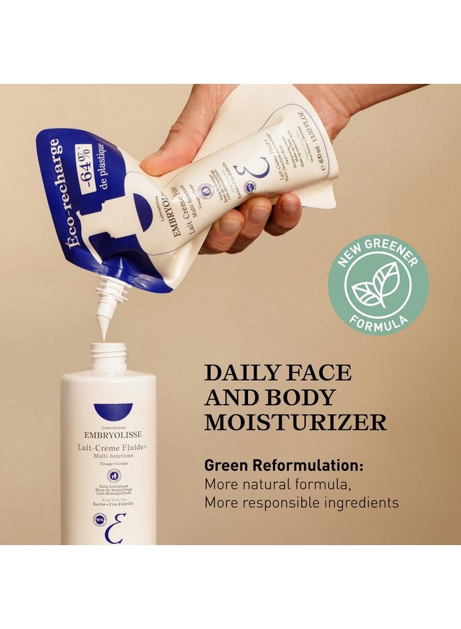 Embryolisse Lait Creme Fluid+ Face & Body Cream Refill. Natural Lightweight Moisturizer for All Skin Types. Hydrating Lotion with Shea Butter & Aloe Vera, 13.52 Fl Oz - Image 2
