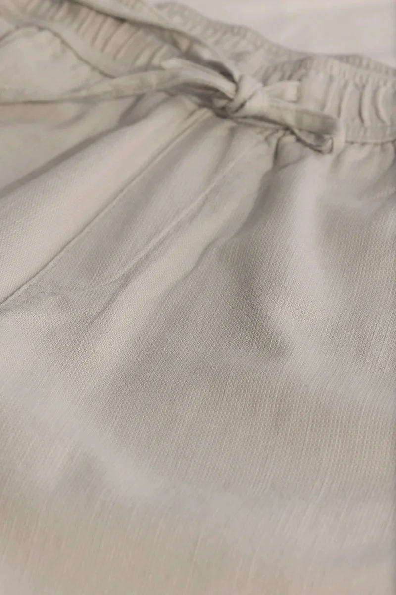 SNITCH شورت قطن رمادي فاتح