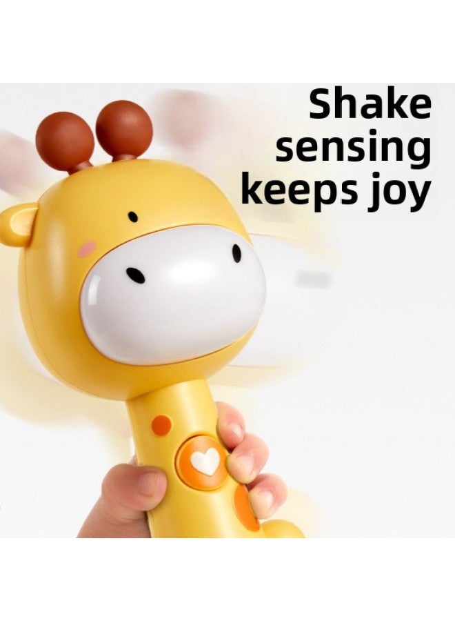 Baby Toy Music Hand Bell 3-6 Months Old Early Education Children Coax Baby Can Chew Baby 0-1 Years Old Hand Grasp-Color:Carlo Pink Rabbit—sand Hammer - Image 2