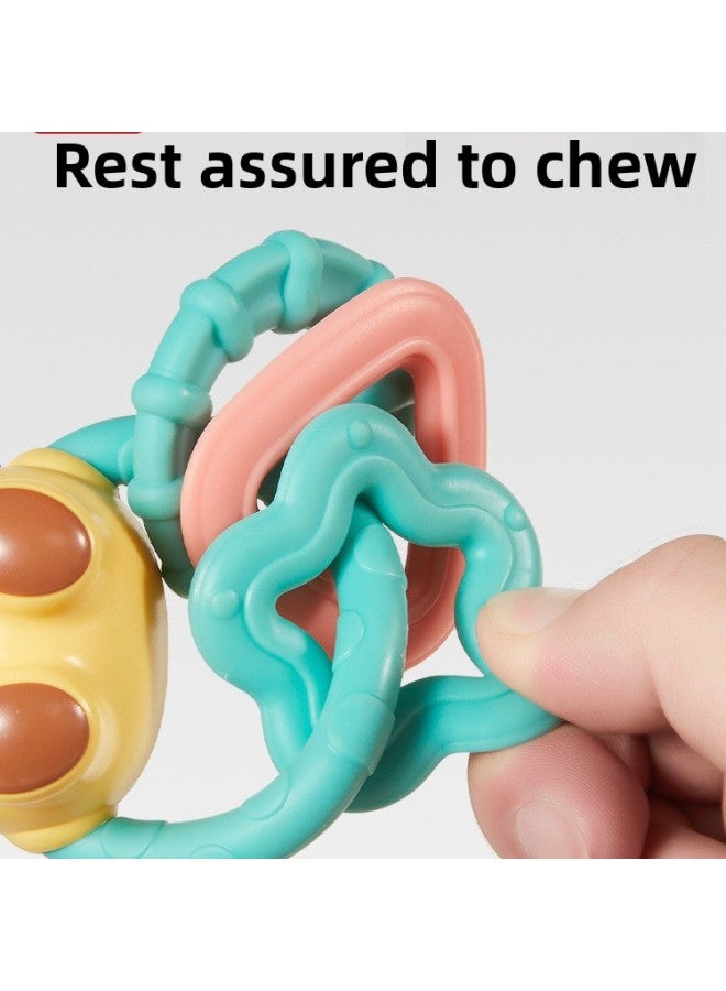 Baby Toy Music Hand Bell 3-6 Months Old Early Education Children Coax Baby Can Chew Baby 0-1 Years Old Hand Grasp-Color:Carlo Pink Rabbit—sand Hammer - Image 4