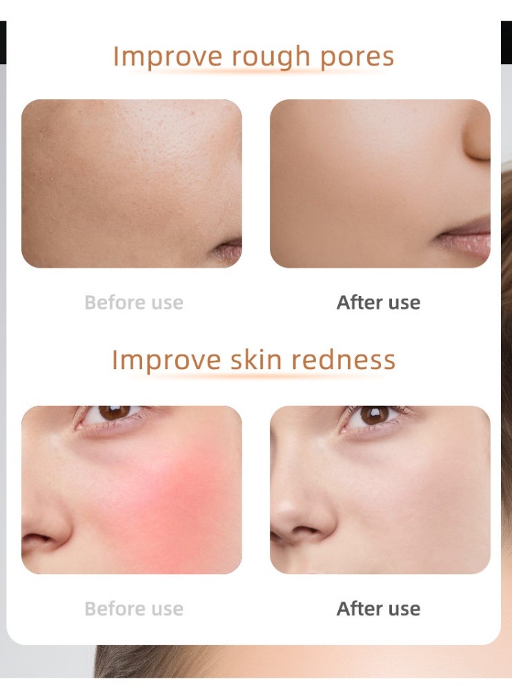 قناع الوجه للعلاج بالضوء بتقنية LED بسبعة ألوان مزود بـ 90 مصباح LED وجهاز تجميل منزلي من السيليكون بتصميم أبيض بحواف ذهبية لمكافحة التجاعيد وعلاج حب الشباب وتفتيح وتجديد البشرة - Image 5