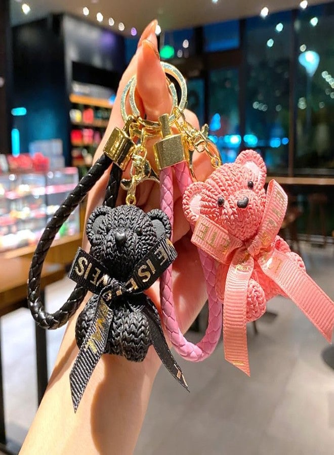 Tarini Black Bear Keychain, Cute Kawaii Animal Pendant Key Ring, Exquisite Backpack Hanging Decoration, Practical Gift for Friends Family Teens - Image 5