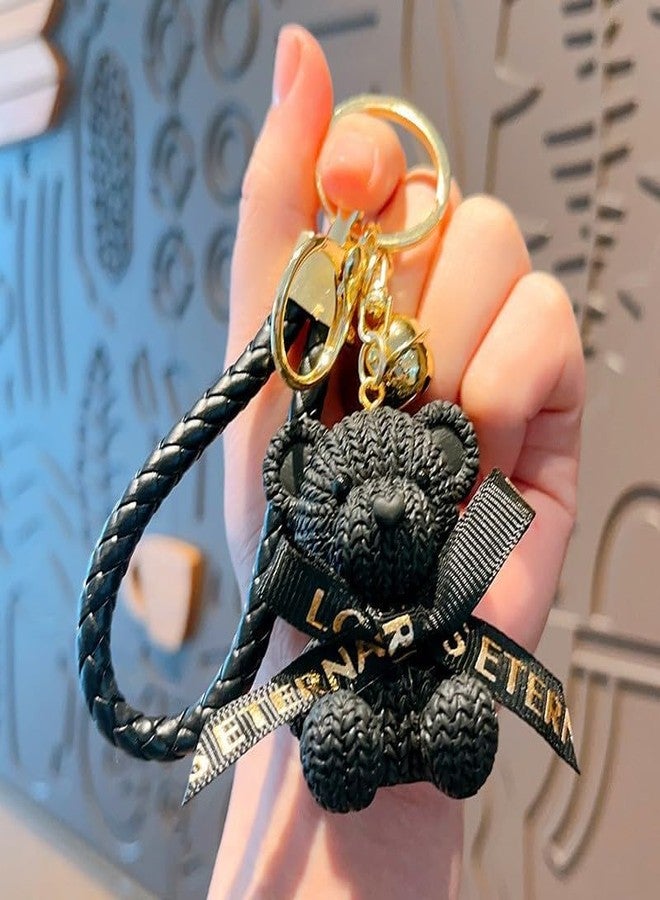 Tarini Black Bear Keychain, Cute Kawaii Animal Pendant Key Ring, Exquisite Backpack Hanging Decoration, Practical Gift for Friends Family Teens - Image 2